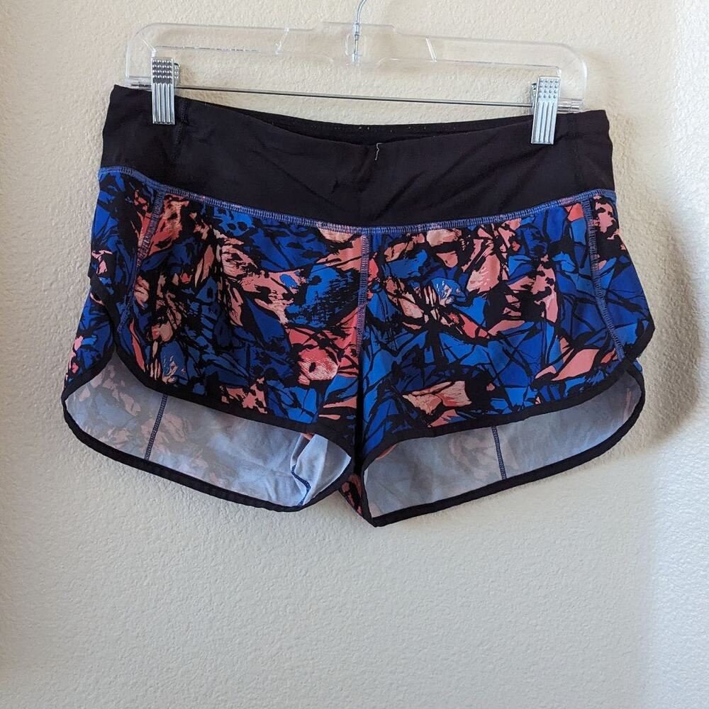 Lululemon Speed Short Paint Storm Harbor Blue size 6